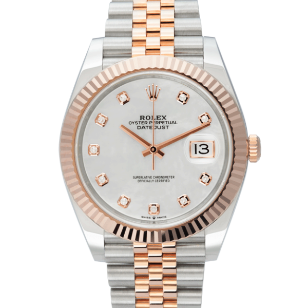 Rolex Oyster Perpetual Datejust Ii Mother Of Pearl 126331 White Dial Color Watch Front View