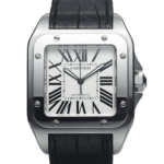 Cartier Santos White Dial Color Watch Front View