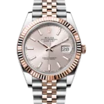 Rolex Datejust 41 Sundust Index Oystersteel Rose Gold 126331 - Stock photo - Close front look