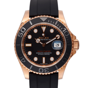 Rose Gold Yacht Master Black Dial Color Watch
