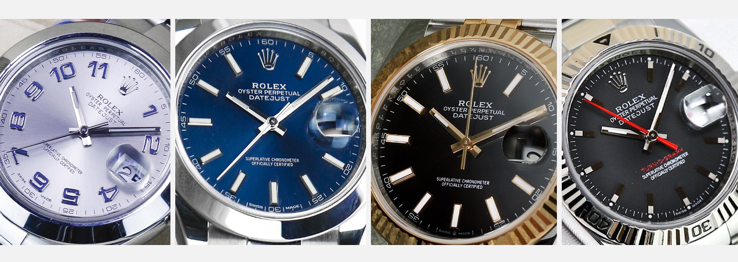 Smooth Rolex bezel, fluted Rolex bezel. and Rolex Turn-O-Graph bezel