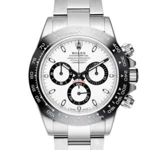 Panda Daytona Rolex White Dial Color Watch Front View