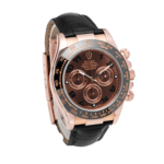 Rolex Cosmograph Daytona Discontinued Chocolate Arabic Dial Leather Strap