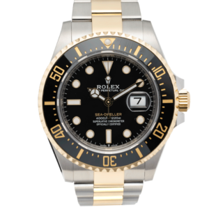 Rolex Two-tone Sea-dweller Ref. 126603 Black Dial Color Watch Front View 1