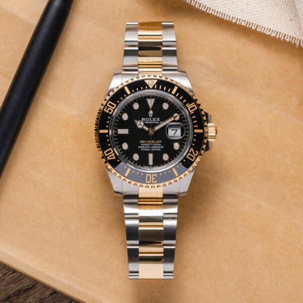 Rolex Two-tone Sea-dweller Ref. 126603 Black Dial Color Watch Top View