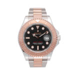 Rolex Yacht-master Two-tone Rose Gold Ref. 126621 Black Dial Color Watch Front View 1
