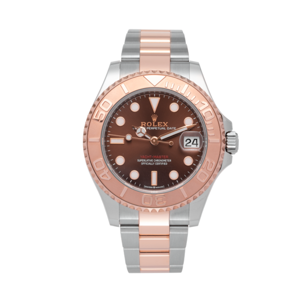 Rolex Yacht-master Rose Gold Ref. 268621 Chocolate Dial Color Watch Front View 1