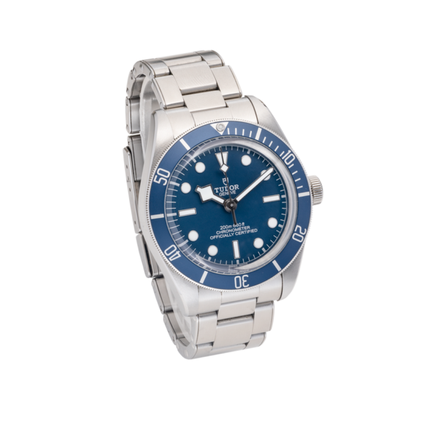 Tudor Blue Black Bay Ref. M79030b Blue Dial Color Watch Side View 4