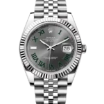 rolex datejust 41 wimbledon dial jubilee 126334 close front