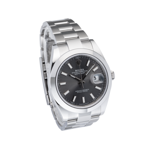 Rolex Oyster Perptual Grey Dial-Side
