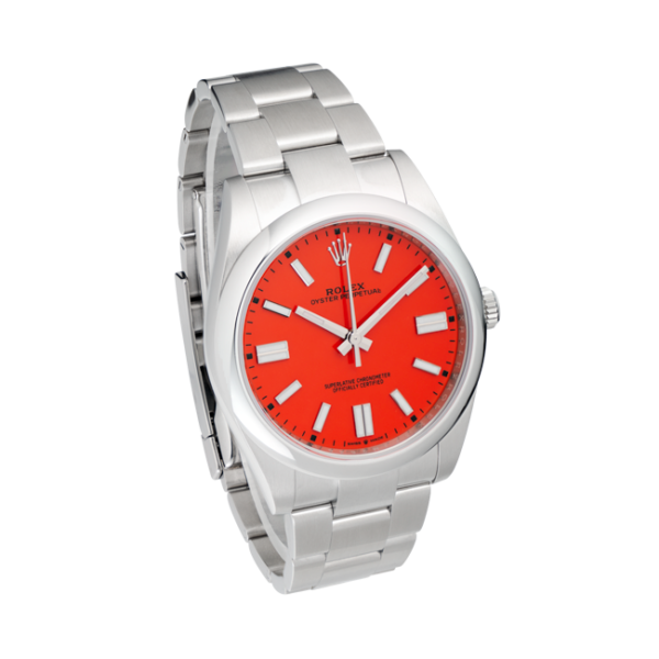 Rolex Oyster Perpetual. 124300 Coral Red-Side