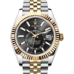 Rolex Sky Dweller Black Dial Oystersteel and Yellow Gold Jubilee 336933 close front