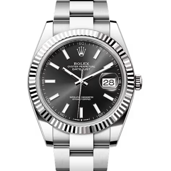 Rolex Datejust 41 Black Index 126334 - Close front