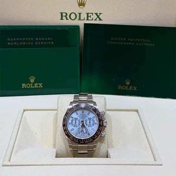Rolex Daytona Ice Blue Diamond Dial Platinum 116506 - 2021 Pre-owned - Full set