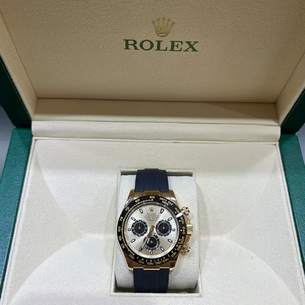 Rolex Daytona Pikachu - YML Golden and Bright Black Dial Oysterflex 116518LN - Yellow Gold 40mm Case - Front view