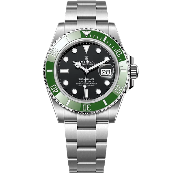 Rolex Submariner Date Starbucks Kermit MK2 126610LV - Oystersteel Oyster Bracelet - Front view