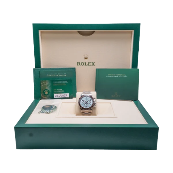 rolex daytona platinum ice blue 126506 - full set