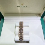 Rolex Datejust 31 Chocolate Roman Diamonds Dial Fluted Bezel Rose Gold President 278275 - Brand New - Bracelet