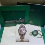 Rolex Datejust 31 Chocolate Roman Diamonds Dial Fluted Bezel Rose Gold President 278275 - Brand New - Full set