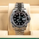 Rolex GMT Master "Buce Wayne" 126710GRNR Jubilee Front Look in the Box