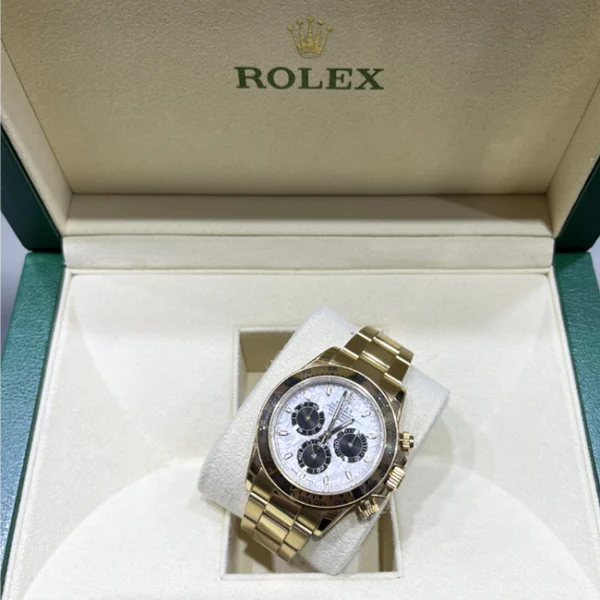 Rolex Daytona Yellow Gold Meteorite Dial 116508 - 40mm Oyster Bracelet - Top view