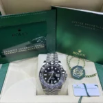 Rolex GMT-Master II Bruce Wayne Jubilee 40mm Black Dial Black and Grey Bezel - 126710GRNR - Brand New 2024 full set