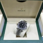 Rolex GMT-Master II Bruce Wayne Jubilee 40mm Black Dial Black and Grey Bezel - 126710GRNR - Brand New 2024 top view