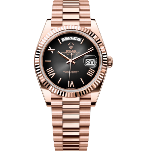 Rolex Day Date 40 Slate Dmbré Dial 228235 rose gold - front