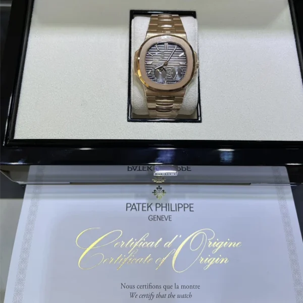 Patek Philippe Nautilus Rose Gold Brown Dial 5712:1R - Proof