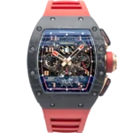 Richard Mille RM 011 Red Rubber Bracelet Front