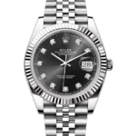 Rolex Datejust 41 Black Diamond Dial 126334 closer