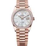 Rolex Day Date Mother of Pearl Dial Diamond Bezel 128345rbr