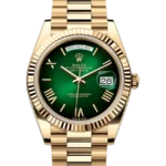 Rolex Daydate Green Ombre 228238 closer