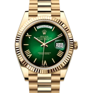 Rolex Daydate Green Ombre 228238 closer