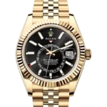 Rolex Sky Dweller Yellow Gold Black Dial Jubilee 336938 closer