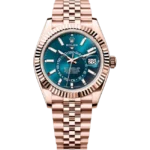 Rolex Sky Dweller Rose Gold Blue Green Dial 336935 front