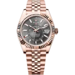 Rolex Sky Dweller Rose Gold Slate Dial Jubilee 336935 front look