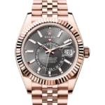 Rolex Sky Dweller Rose Gold Slate Dial Jubilee 336935 closer