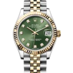 Rolex Datejust 31 Olive Green Diamond Dial Jubilee 278273 - Stock Pic - Close front look