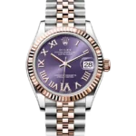 Rolex Datejust 31 Purple Roman Diamond Dial Jubilee 278271 - Two tone bracelet - Close front view