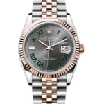 Rolex Datejust 36 Wimbledon Oystersteel Rose Gold Jubilee 126231 - Stock photo - Close front look