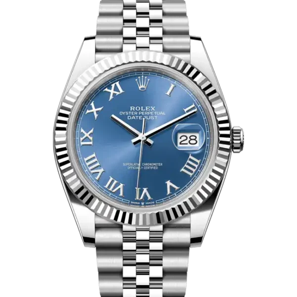 Rolex Datejust 41 White Gold Oystersteel Blue Roman Jubilee 126334