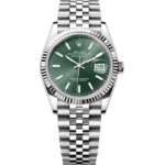 Rolex datejust 36 green index dial 126234 front