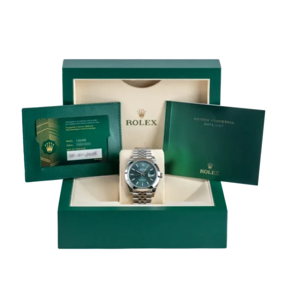 Set - 126300 Green datejust 41 Jubilee Smooth Bezel