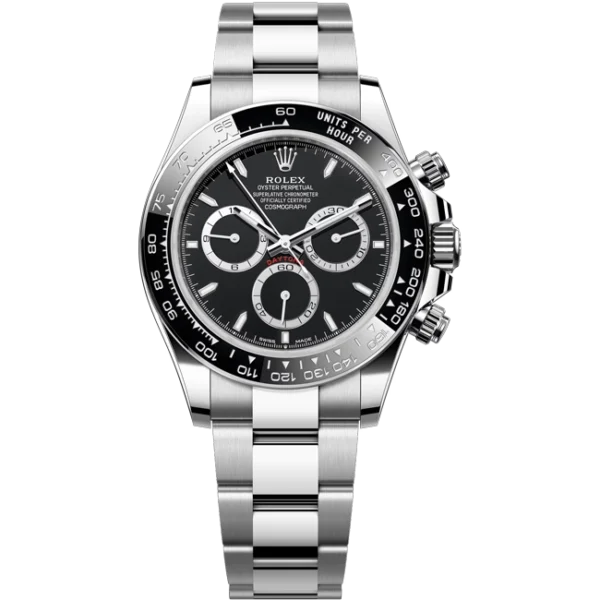 rolex black panda black dial 126500ln front