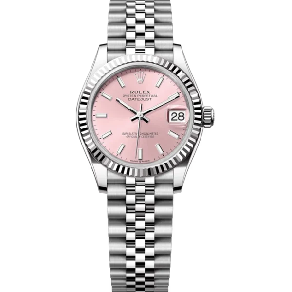 rolex datejust 278274 pink dial front look