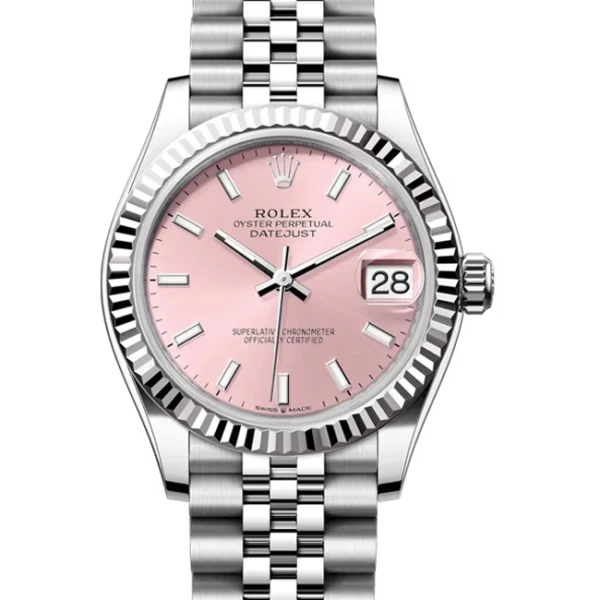 rolex datejust 278274 pink dial close look