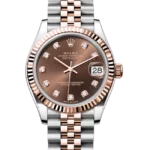 rolex datejust 31 chocolate dial 278271 close front look