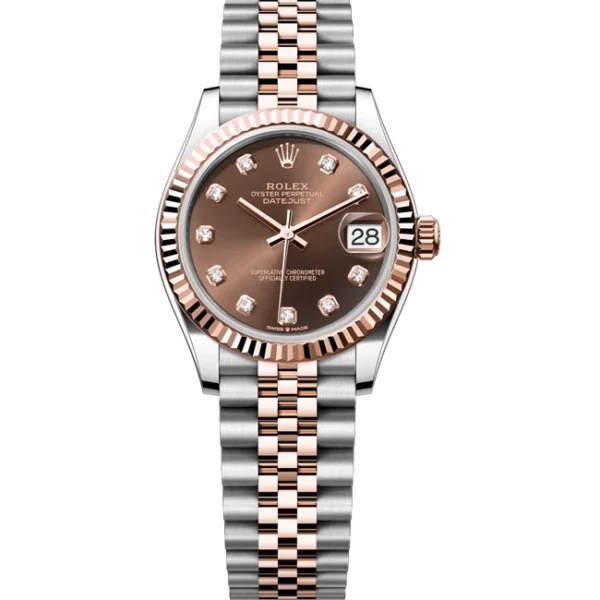 rolex datejust 31 chocolate dial 278271 front look