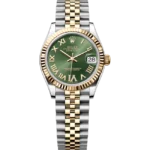 rolex datejust 31 green roman diamond dial jubilee 278273 front